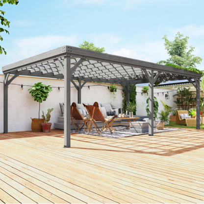 Wooden Pavilion With Seat - view 2