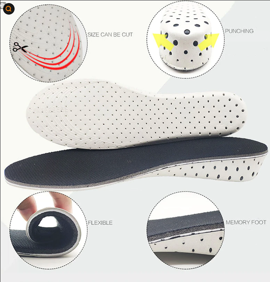 Men Women Invisible Height Increase Insoles Heel Lift Taller Shoe Inserts Pad US - view 2