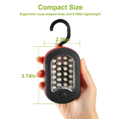 Compact Work Light 27LEDs Hang Lights Portable Magnetic Flashlight With Hook For Camping Hiking Emergency - view 7
