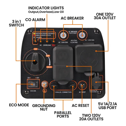 3.5KW Super Quiet Compact Portable Suitcase Inverter Generator Lightweight - view 5