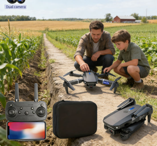 Drone Pro Foldable Dual-Camera Drone With Remote Controller & Carrying Case | HD FPV Quadcopter For Adults & Teens - view 2