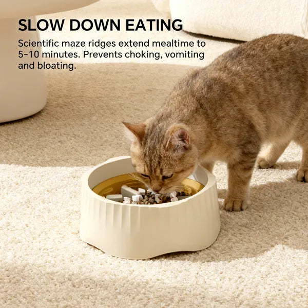 Blue Dual-purpose Slow Food Bowl, Fast&slow Food Can Be Freely Switched To Adapt To Different Pet Eating Habits - view 2