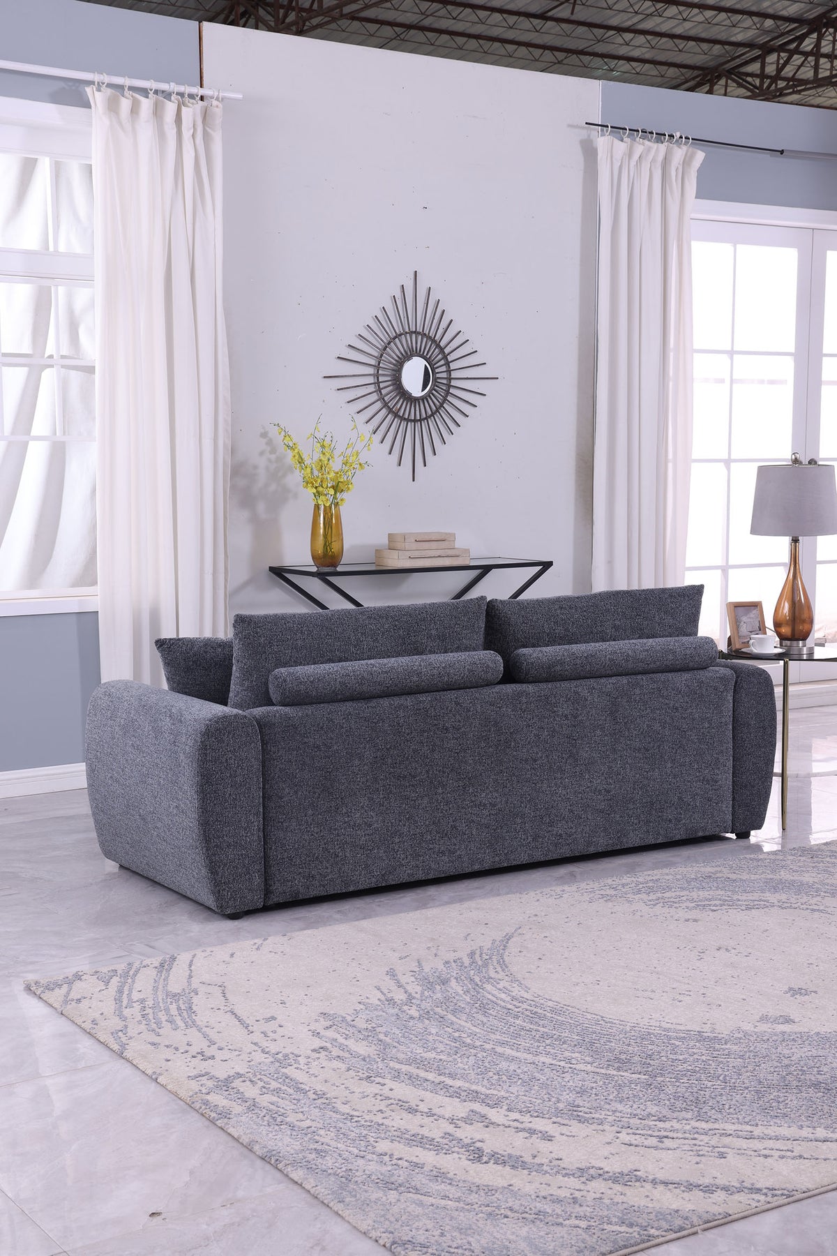 Modern Minimalist Comfortable Compressed GREY Sofa - view 8