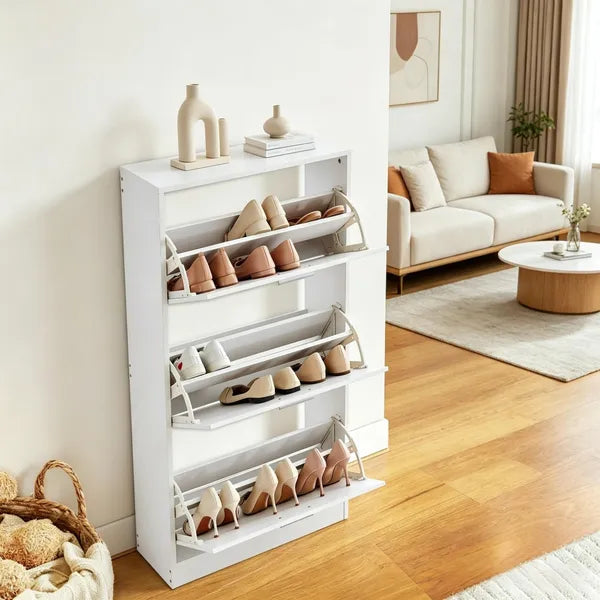 Classic Shoe Cabinet With Space-Saving