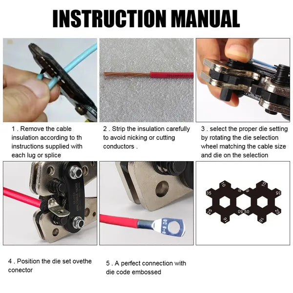 Nose Peephle Copper Terminal SC60PCS+ Pliers Set - view 3