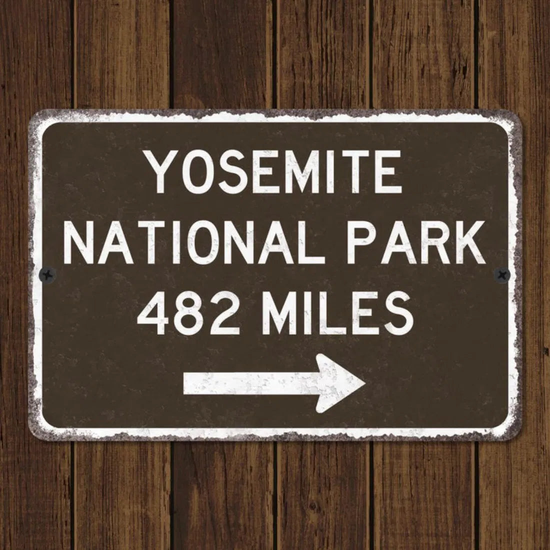 Yosemite National Park Customized Distance Sign Personalized Souvenir Metal Vintage Road Sign Replica Wall Decor - view 4