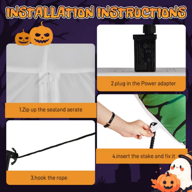 2 Packs Halloween Inflatables Large Set Of Lighted Eyes Decoration, 3FT Blow Ups Green Eyes For Yard - view 3