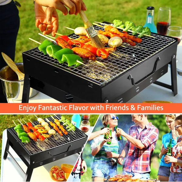 Portable BBQ Barbecue Grill Foldable Charcoal Grill Camping Garden Outdoor Travel - view 5