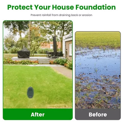 4Inch Green Angled Yard Drainage Pipe With Sloped Grate Yard Drain Emitter For Sump Pump Discharge Downspout Extensions - view 4