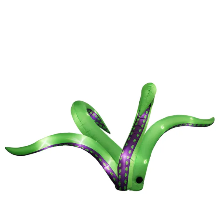2 Pack Halloween Inflatable Octopus Tentacles Outdoor Decorations, Blow Up Hanging Decoration With Built-in LED Lights