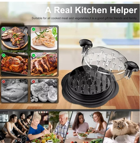 Large Chicken Shredder Tool Twist Meat Shredding Grinder Handles Non-Slip No BPA - view 4