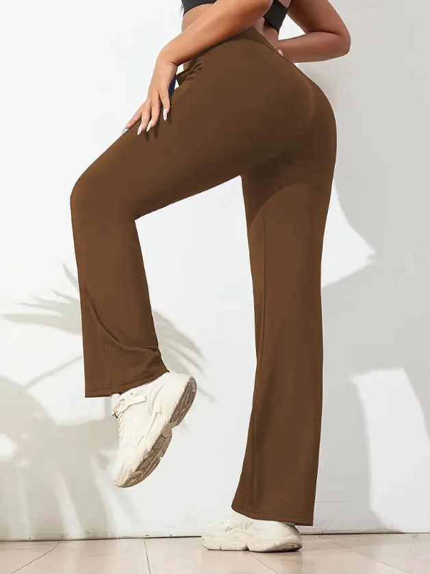 3pcs Butt-Lifting Flare Yoga Pants High Waist, Ultra Stretch, Naked Feel Leggings For Women - view 4