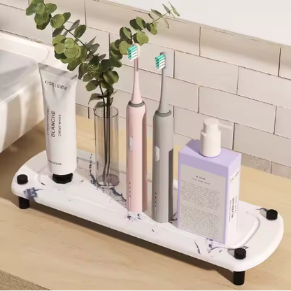 Diatomaceous Earth Sink Tray Stone Home Sink Caddy Kitchen Bathroom Instant Dry Sink Organizer - view 2