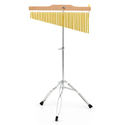 36-Tube Single-Row Wind Chime With Adjustable Tripod Stand, Portable Percussion Instrument For Church Band & Orchestra - view 4