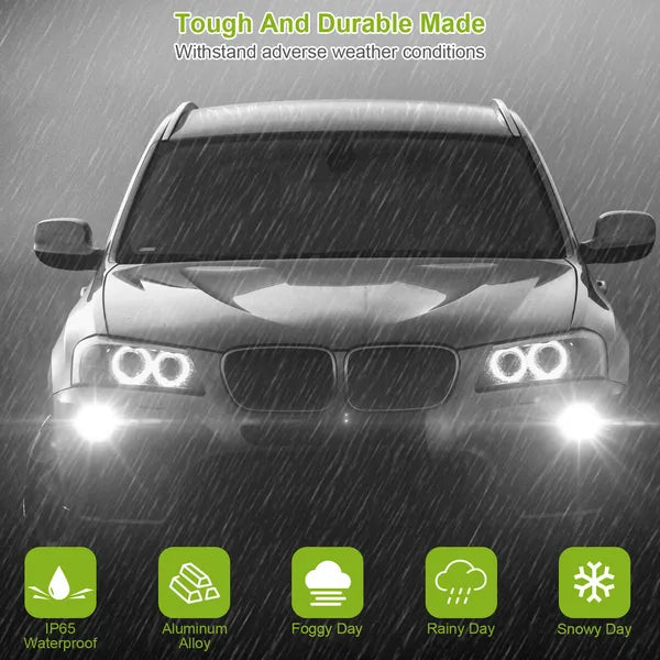 2PCS 800lm H8/H9 / H11 LED Fog DRL Light Bulb IP65 Water-Resistant 360° Beam Angle 6000K White - view 2
