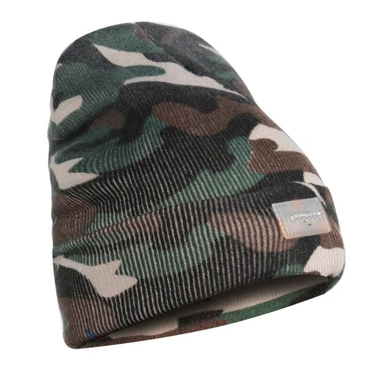 Unisex 5 LED Knitted Beanie Winter Warm Hat Camping Jogging Running Cap Headlamp