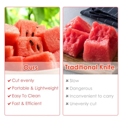 5Pcs 2 In 1 Watermelon Cutter Slicer Fork Stainless Steel Dual Head Watermelon Fruit Cutting Fork Knife For Summer - view 3