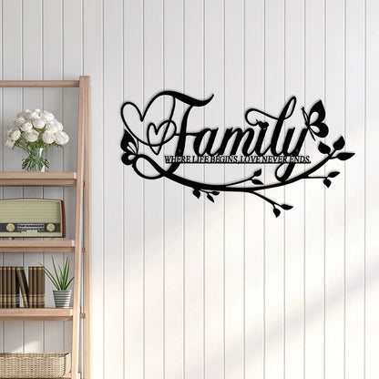 Vintage Floral Wall Plaque Elegant Script Happy Home Sign Farmhouse Rustic Wall Decor for Living Room Bedroom Entryway - view 3