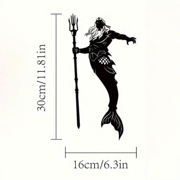 Exquisite Merman Mermaid King Queen Metal Wall Art Set Mythical Ocean Decor Handcrafted Unique Gift - view 4