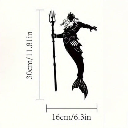 Exquisite Merman Mermaid King Queen Metal Wall Art Set Mythical Ocean Decor Handcrafted Unique Gift - view 4