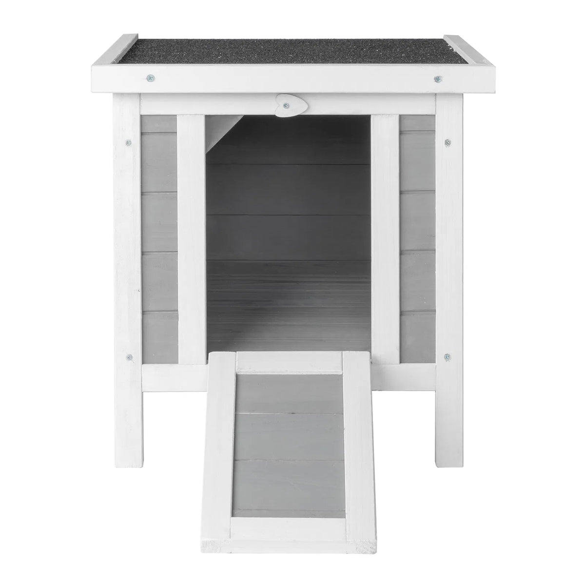 20" Wooden Waterproof Rabbit Hutch Pet Bunny Small Animal House Habitat Gray - view 10