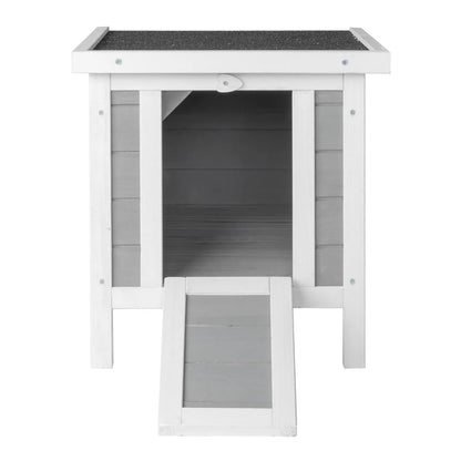 20" Wooden Waterproof Rabbit Hutch Pet Bunny Small Animal House Habitat Gray - view 10