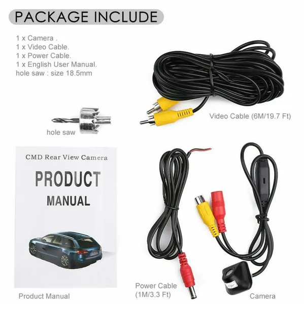 Car Rear View Reverse Camera Parking Backup Cam HD Night Vision Waterproof - view 2