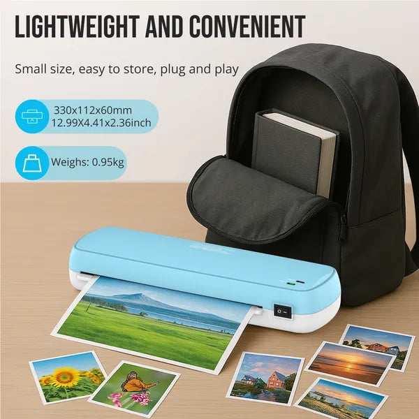 Laminator Machine With 10 Sheets - Fast Warm-Up For A4/A5/A6 Documents & Photos - Office, School, Home Use - view 2