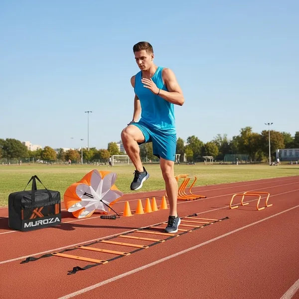Professional Agility Ladder Training Set For Speed & Footwork - Adjustable Fitness Equipment With Carry Bag - view 7
