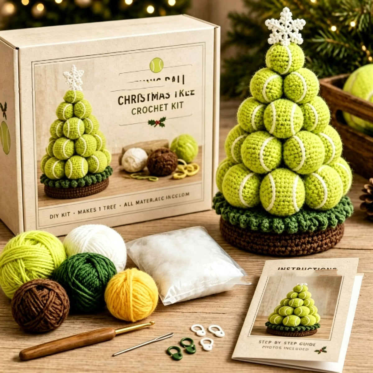 Sports Ball Christmas Tree Crochet Kit - view 7