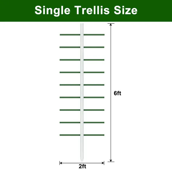 6FT*2FT 2PC This White U-shaped Tube Climbing Trellis Is Simple And Stylish - view 5