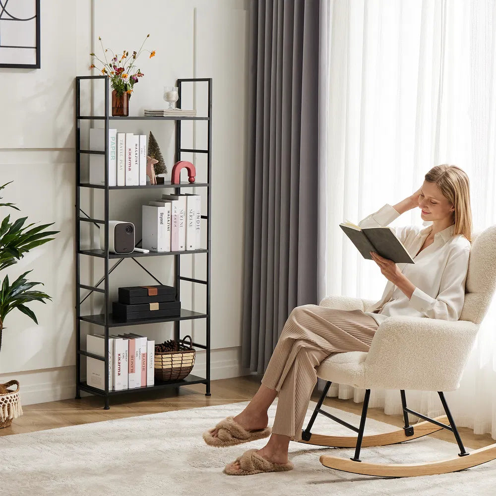 5 Tiers Bookshelf, Classically Modern Book Shelf, Book Rack, Storage Rack Shelves In Living Room&Home&Office - view 7