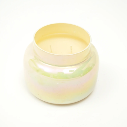 Scented Wax Candle Jar With Lid- Pastel Yellow - view 3