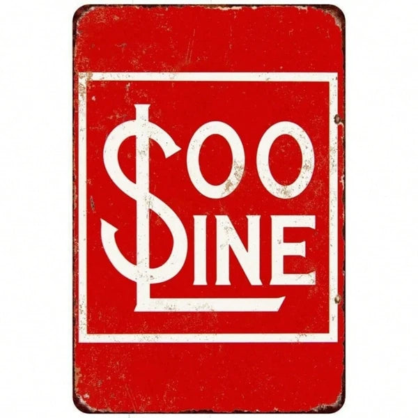 Soo Line Railroad Vintage Metal Sign For Train Room Model Railway Decor - view 3