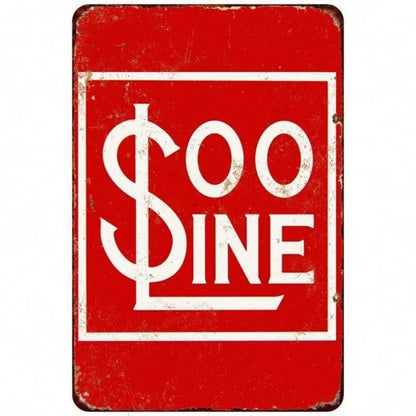 Soo Line Railroad Vintage Metal Sign For Train Room Model Railway Decor - view 3