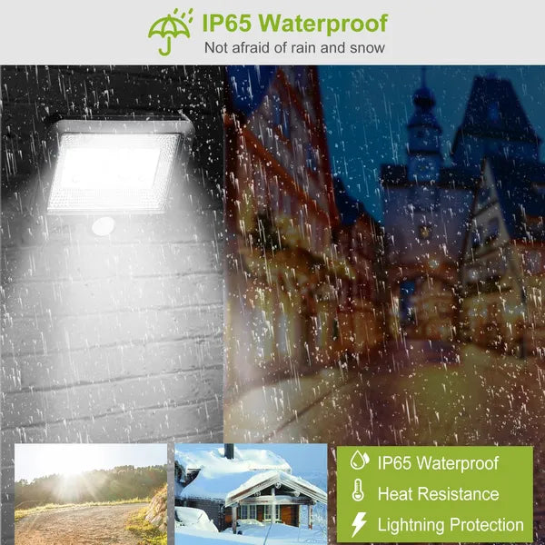 Solar Powered Wall Lights Outdoor 100 LED Beads Motion Sensor Lamp IP65 Waterproof Dusk To Dawn Sensor Light - view 4