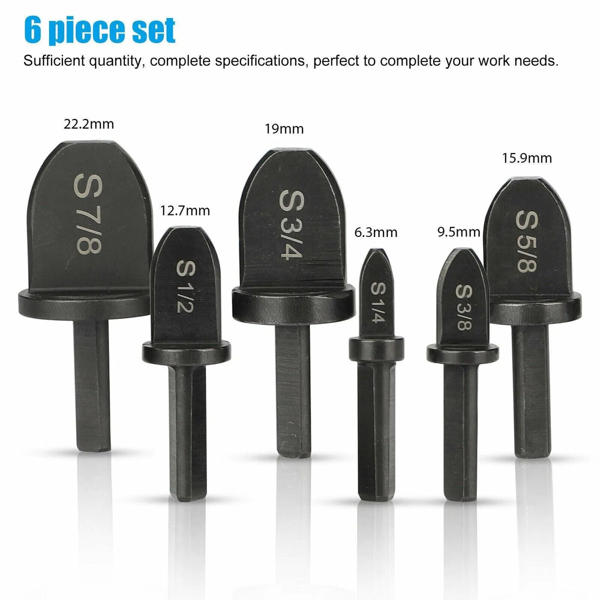 6x Swaging Tool Drill Bit Set Air Conditioner Copper Pipe Flaring Tube Expander - view 4