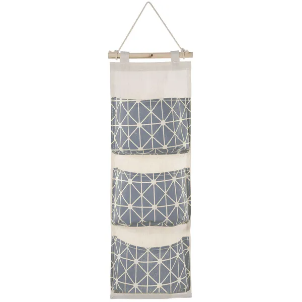 Wall Mounted Storage Bag Door Closet Hanging Storage Bag Organizer Waterproof 3 Pockets Pouch - view 2