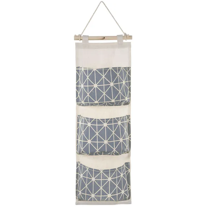 Wall Mounted Storage Bag Door Closet Hanging Storage Bag Organizer Waterproof 3 Pockets Pouch - view 2