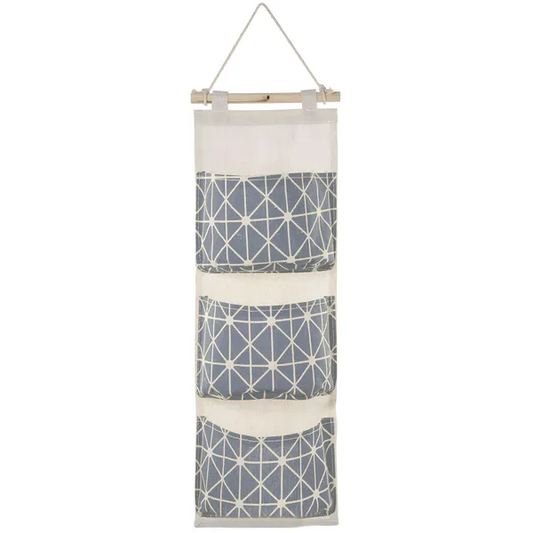 Wall Mounted Storage Bag Door Closet Hanging Storage Bag Organizer Waterproof 3 Pockets Pouch - view 2