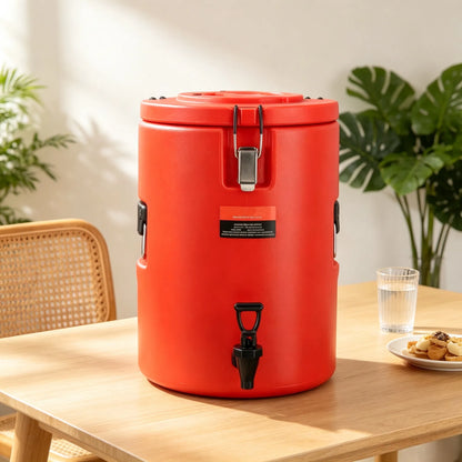 4.5 Gallon Stainless Steel Insulated Beverage Dispenser, Thermal Hot & Cold Drink Server with Spigot Handle, Food-grade