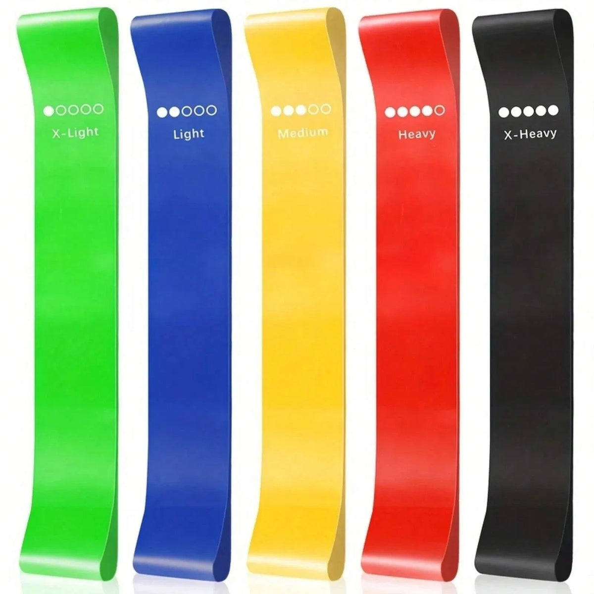 2 PackSet of 5 Resistance Exercise Loop Bands Fitness Yoga Resistance Band TPE Colorful - view 5