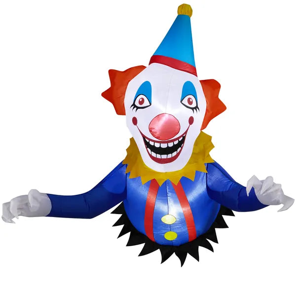 3.3 FT Halloween Inflatable Clown Broke Out From Window Outdoor Decorations - view 2