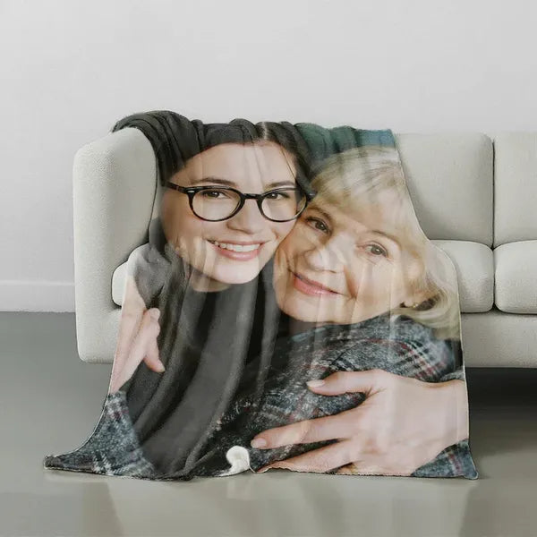 Custom Blankets Flannel With Photo Upload For Mother's Day - Must Upload The Image - view 5