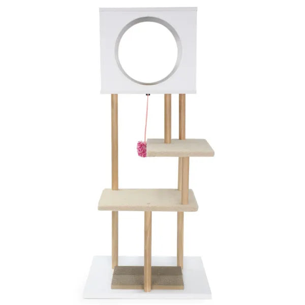 Multi-Level Cat Tree With 2 Scratching Pads, Dual-Door Cat Condo & Anti-Tipping Kit For Indoor Cats - view 2