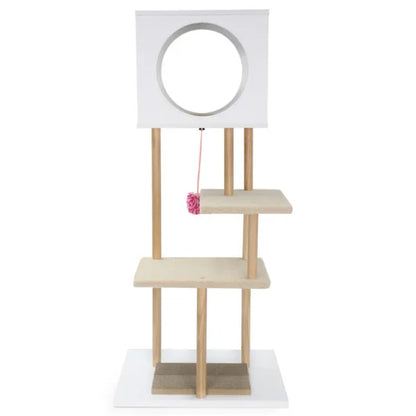 Multi-Level Cat Tree With 2 Scratching Pads, Dual-Door Cat Condo & Anti-Tipping Kit For Indoor Cats - view 2