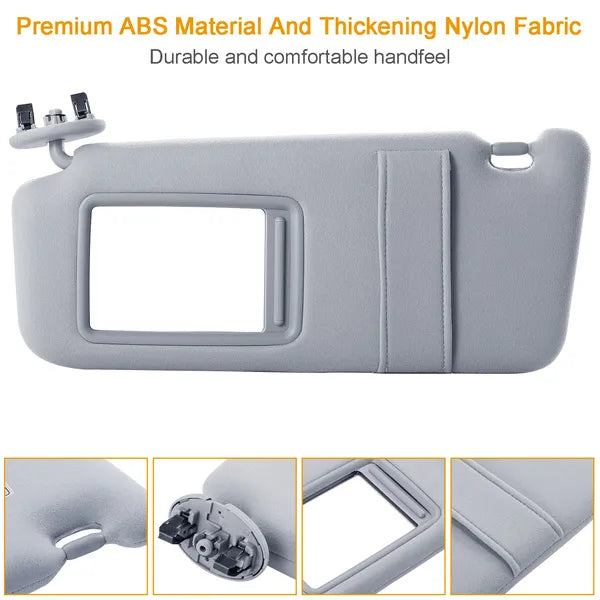 Auto Sun Visor Left Driver Side Car Sun Visor Fits 2007-2011 Toyota Camry Without Sunroof Vanity Light - view 4