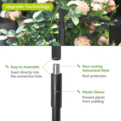 6.2ft Garden Obelisk Trellis Lightweight Rustproof Plastic Coated Metal Tall Tower Trellis Stand - view 4