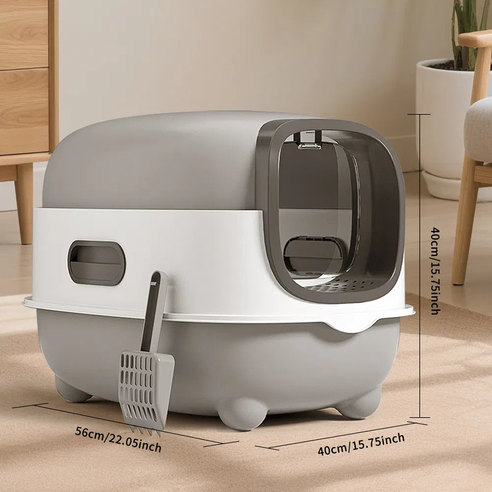E Classic Grey Cat Litter Box - Simple And Practical, Large Space, High Cost Effective Choice - view 4