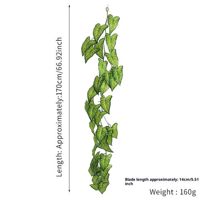 Artificial Rattan Green Plants, Rattan Piping Decorations Vines - view 7